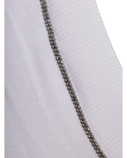 Brunello Cucinelli White Tank Top