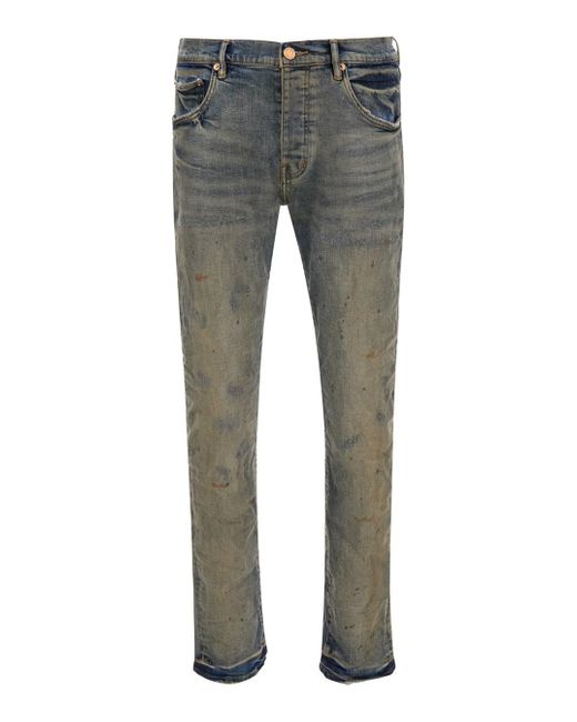 Brand Jeans Skinny Effetto Vissuto Grigi di Purple Brand in Gray da Uomo