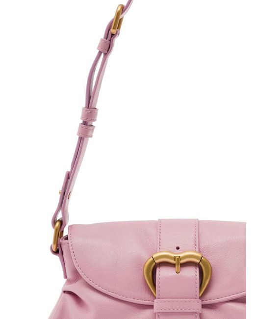 Pinko Pink 'Classic Jolene Small' Shoulder Bag With Maxi Buckle