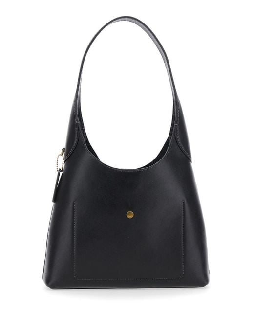 COACH Black 'Brooklyn Small' Shoulder Bag With Logo Lettering On The F