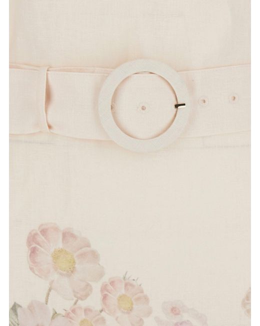 Twinset Natural Dress 'Flower Print' With Floral Print