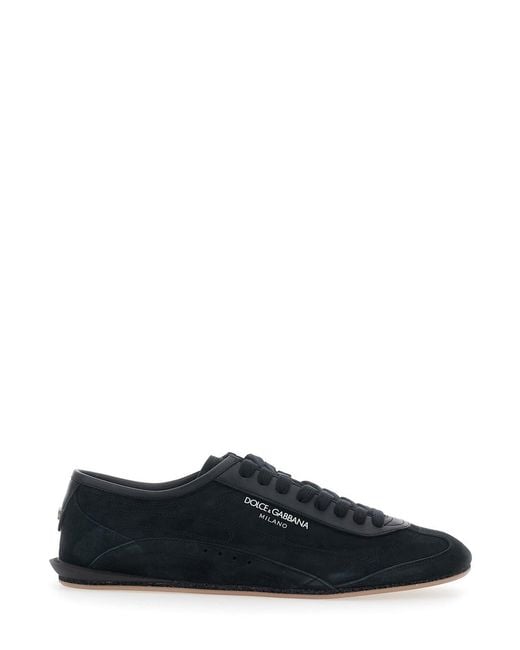 Dolce & Gabbana Black 'Gimondi Plus' Sneakers With Logo Patch On The S for men