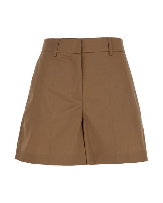 Plain Brown Shorts With Belt Loops
