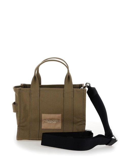 Marc Jacobs Metallic 'Traveler Handbag' Mini Military Tote Bag With Logo