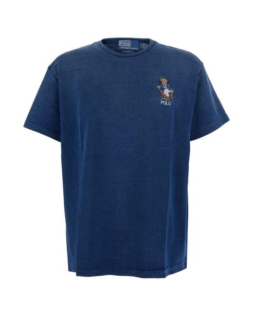 Polo Ralph Lauren Blue Crew Neck T-Shirt for men