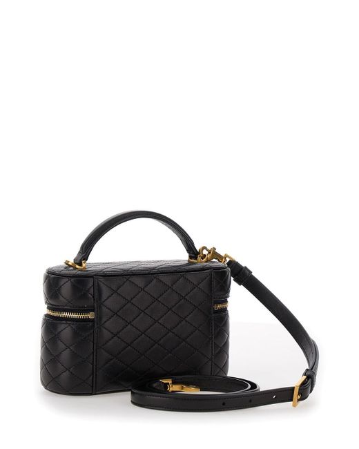 Saint Laurent Black 'Gaby' Vanity Bag With Cassandre