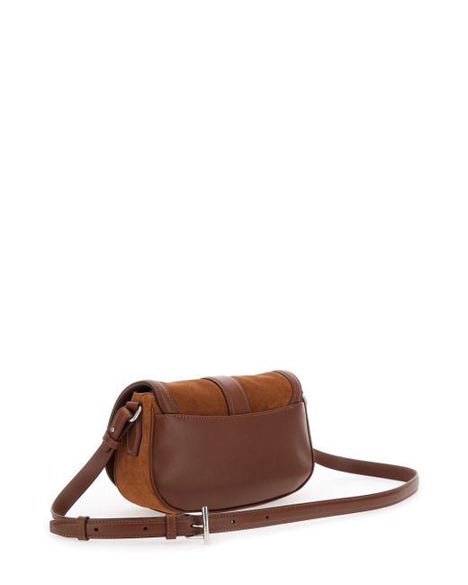 Borsa A Tracolla 'Satchel' Con Fibbia A T E Logo Imp di Alexander McQueen in Brown