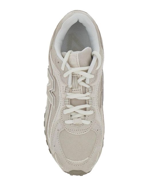 New Balance White U204 Sneakers With Rubber Sole And Fabric Upper Unis