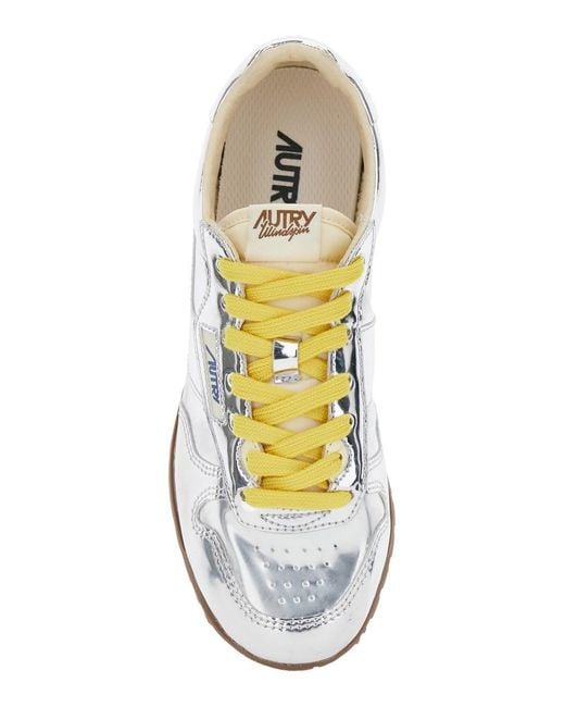 Autry White Colored Low-Top Sneakers With Logo