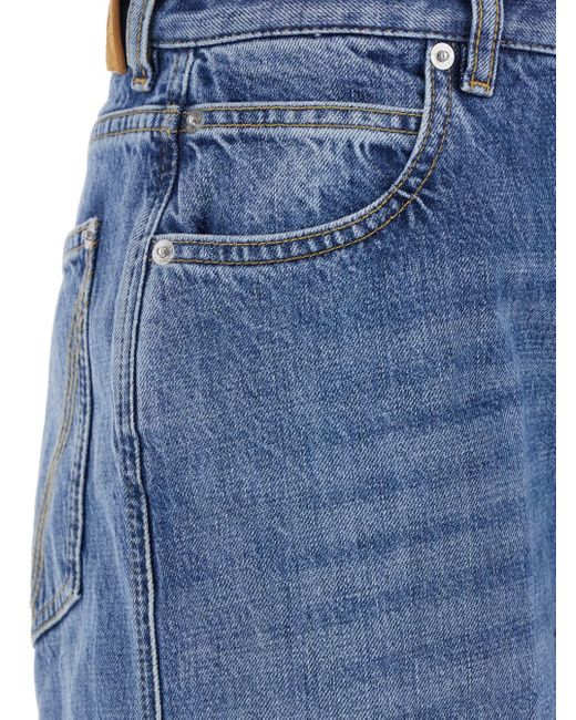 Bottega Veneta Blue 'Vintage' Jeans With Turn-Up Hem
