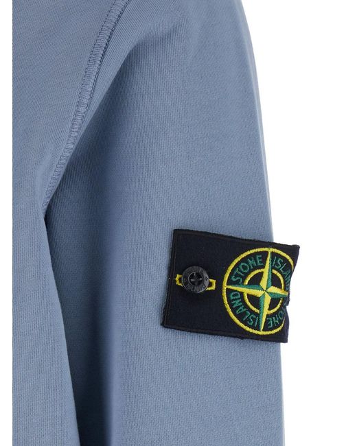 Stone Island Blue Sweatshirt Organic Cotton for men