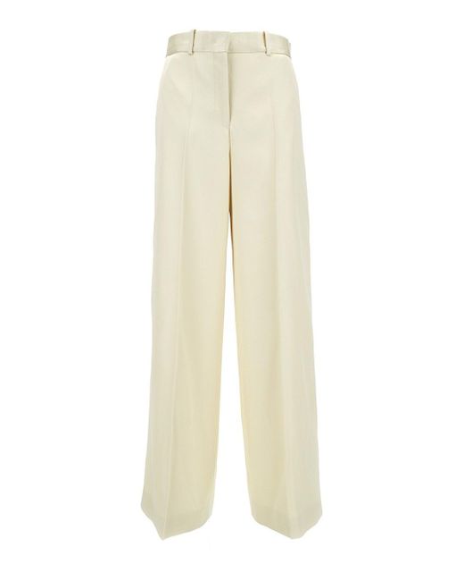 Pantaloni Sartoriali A Vita Alta di Jil Sander in White