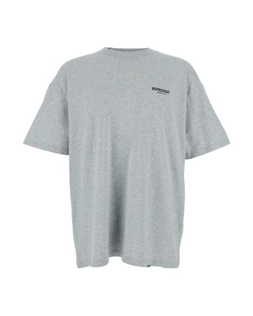 Represent Gray T-Shirt Cotton for men