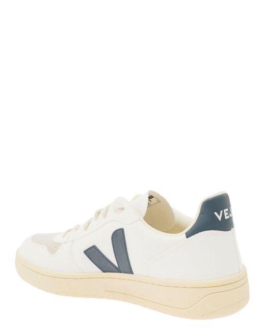 Veja White And Sneakers With Logo Details for men