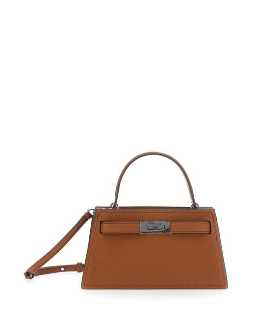 Borsa A Tracolla 'Petite Lee Radziwill' Con Chiusura Con Fi di Tory Burch in Brown