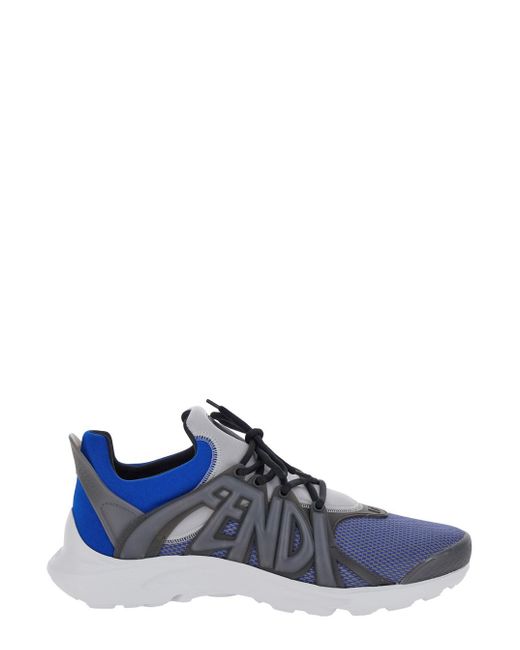 Sneakers ' Tag' Con Logo di Fendi in Blue da Uomo