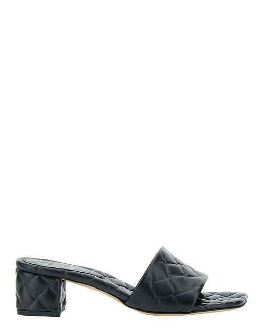 Bottega Veneta Black Intreccio Pattern Amy Mule