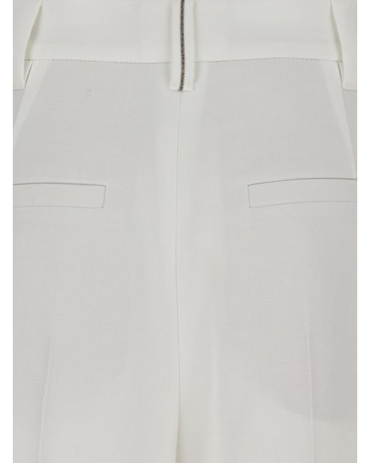 Brunello Cucinelli White Tailored Trousers