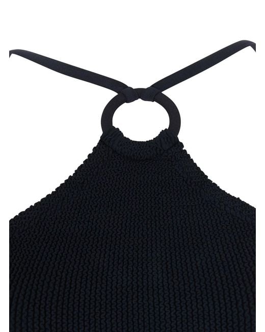 Hunza G Blue Swimsuit Jasmine V-Neck