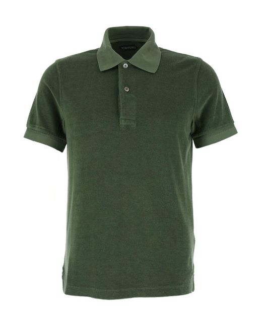Tom Ford Green Polo T-Shirt for men