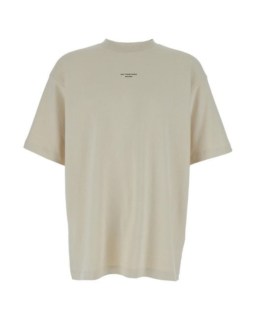 Drole de Monsieur White 'Slogan Classique' Classic T-Shirt With Logo P for men