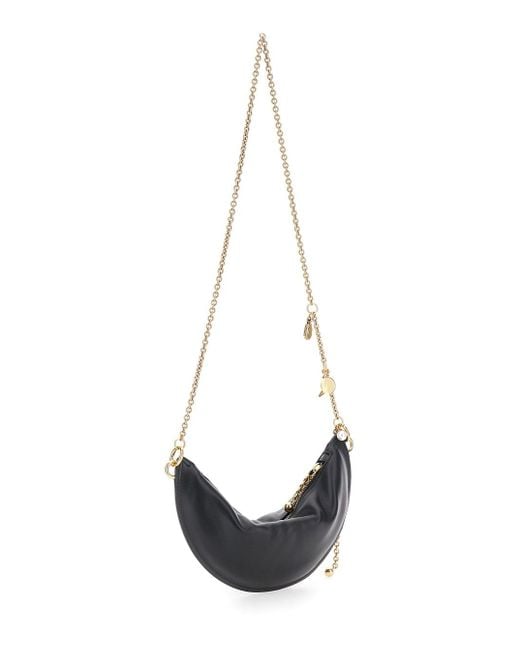 Chloé White Shoulder Bag With Chain Shoulder Strap And Half Moon Desig