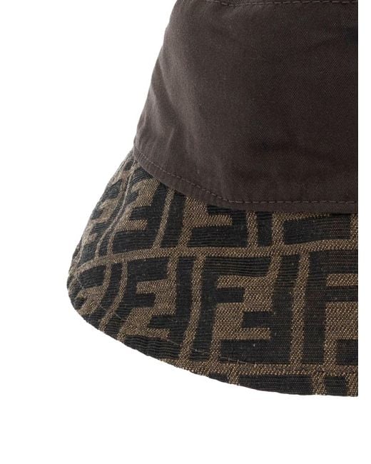 Cappello Da Pescatore Con Ricamo Logo Tono Su Tono di Fendi in Natural da Uomo