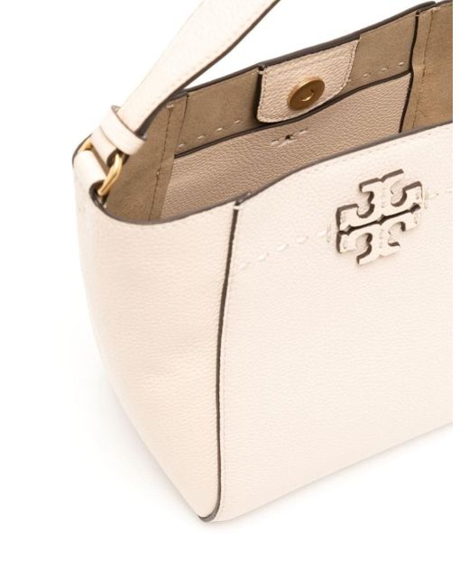 Tory Burch White Handbag With Tonal Logo Detail