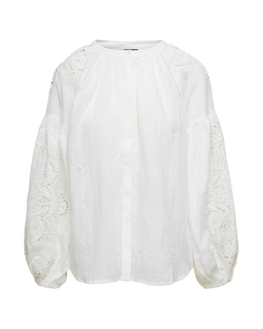 Scarlett Poppies White Embroidery Anglais Shirt