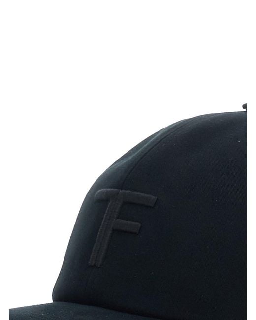 Tom Ford Blue Baseball Cap Cotton for men