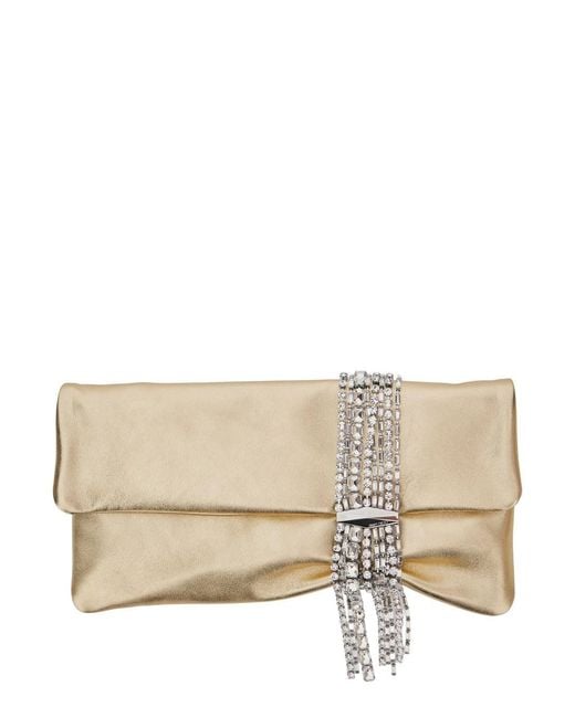 Jimmy Choo Natural Clutch Zandra Suede