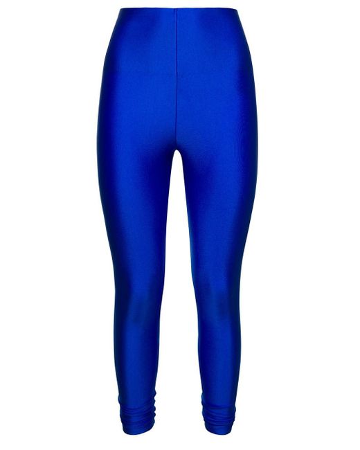 The Andamane Blue 'holly' Elettric E 80s High-waisted leggings In Stretch Polyamide