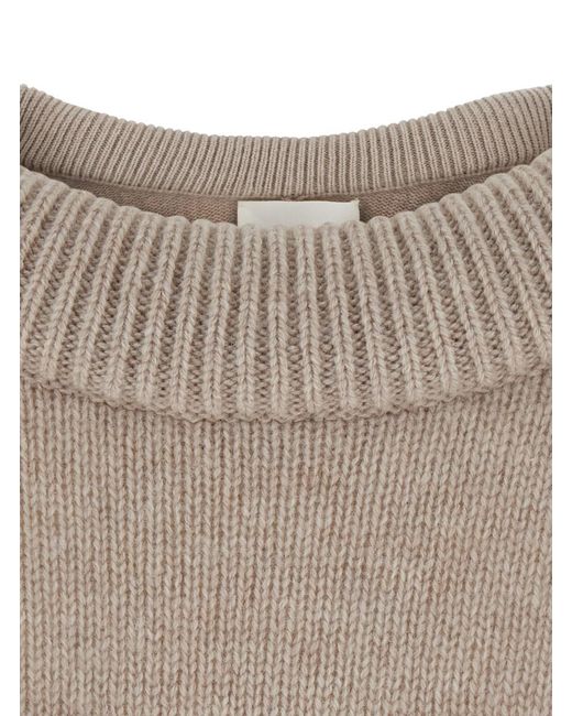 Lisa Yang Natural Doria Sweater With High Collar And Long Sleeves
