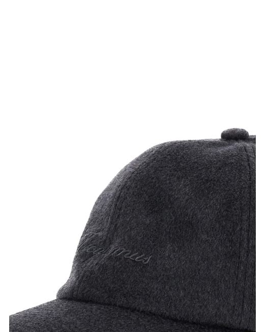 Jacquemus Blue 'La Casquette Cachemiro' Baseball Cap With Logo Lettering Embroidery On The Front