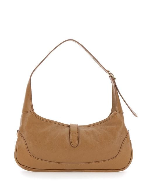 Gucci Brown 'Jackie 1961' Shoulder Bag With Clasp Closure And Adjustable Strap