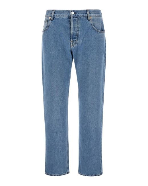 Gucci Blue Light Jeans With Rossa Ancora Patch for men