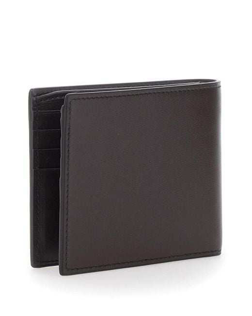 Gucci Black Bi-Fold Wallet With Horsebit On The Front And Embossed Logo On The Inside for men