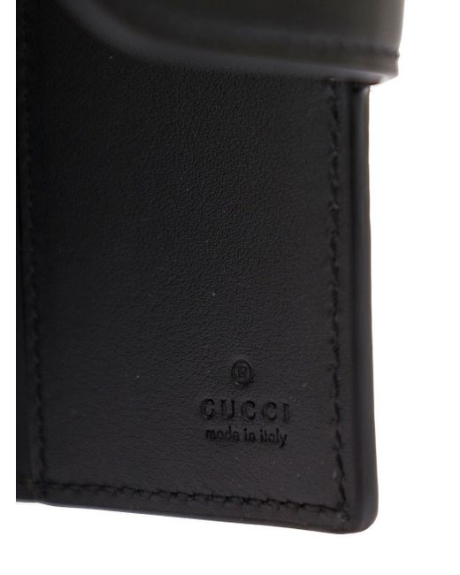 Portafoglio Bifold Con Motivo Logo di Gucci in Black da Uomo