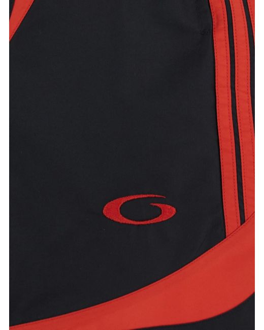 Balenciaga Blue Shorts With Elasticated Waistband And Logo On Front And Back Tech Fabric for men