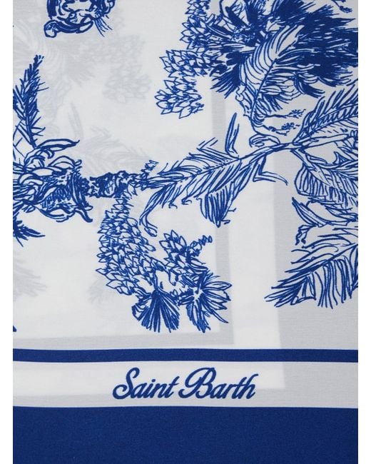 Foulard Con Stampa Floreale All-Over di Mc2 Saint Barth in Blue