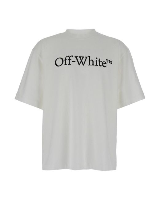Off-White c/o Virgil Abloh Gray Oversized T-Shirt With Contrasting Logo Print for men