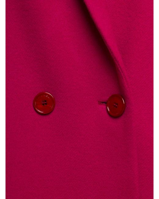 Cappotto doppiopetto oversize in misto lana di Isabel Marant in Red