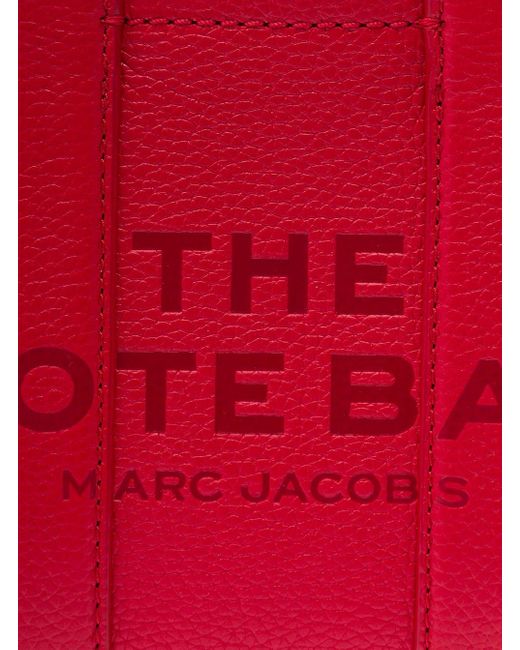 Marc Jacobs Red 'The Micro Tote Bag' Shoulder Bag With Logo