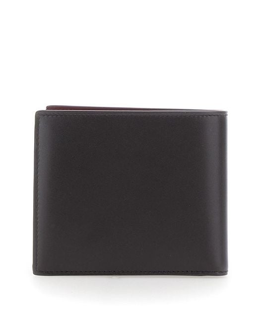 Saint Laurent Black Bi-Fold Wallet With Logo Lettering On The Front An for men