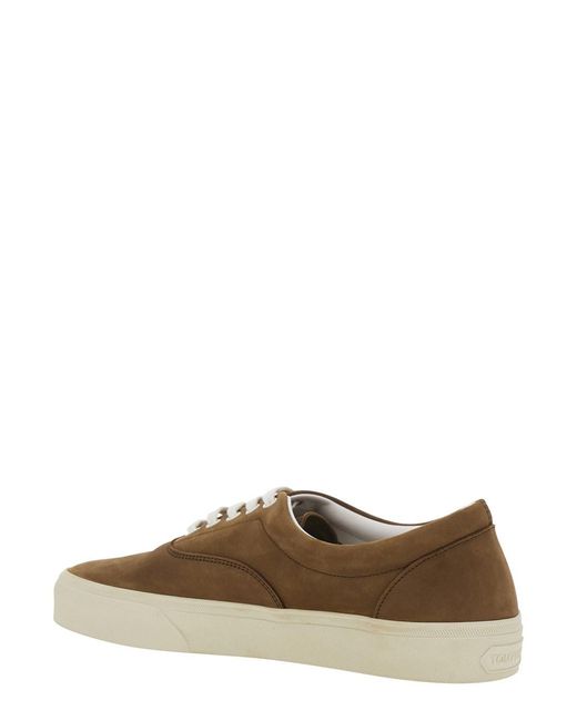 Tom Ford Brown Nubuck Jude Sneaker for men