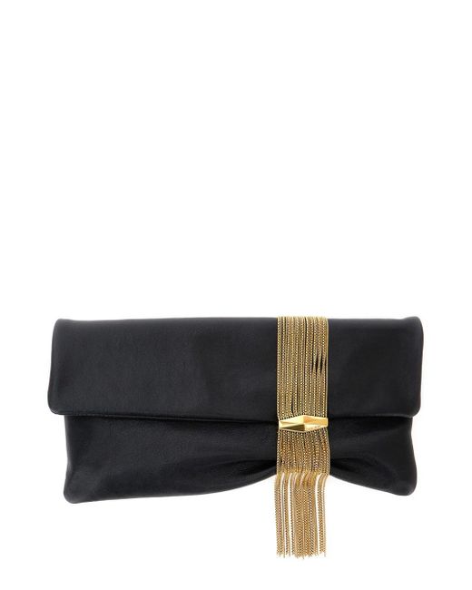 Pochette 'Zandra' Con Pendente Con Cristalli di Jimmy Choo in Black