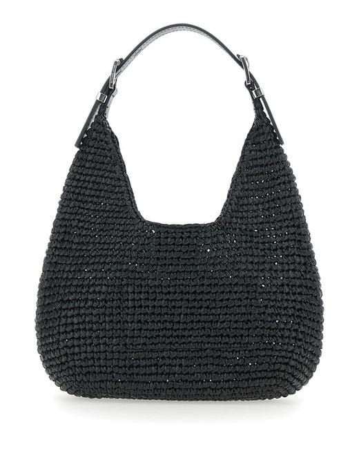 MICHAEL Michael Kors Black 'Nolita Small' Shoulder Bag With Leather Lo