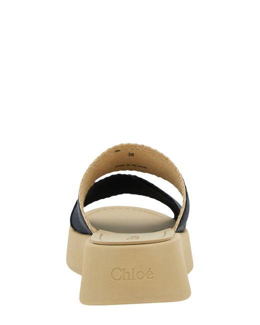 Chloé Natural 'Mila' And Sabot With Branded Strap