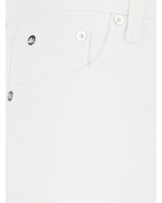 Roy Rogers White Super Wide Jeans R.R.Eva Herzigova With Five-Pocket Detail