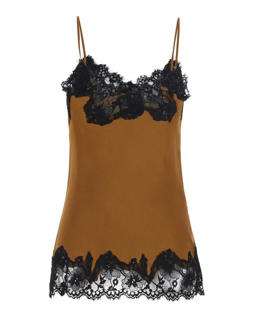 Gold Hawk Black V-Neck Top With Spaghetti Straps